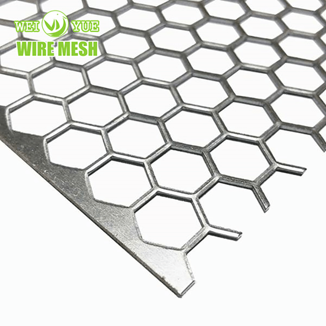 Hojas de malla de alambre hexagonal pesadas galvanizadas perforadas/acero inoxidable/aluminio